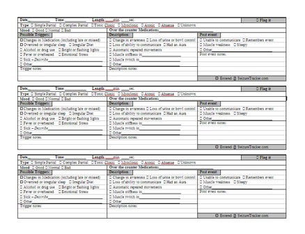 Medication Journal Template from www.seizuretracker.com